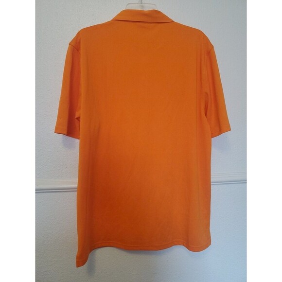 KLVN Golf Tech Polo Shirt Men's Size XL Orange Collared Front Pocket Snap Button - Picture 10 of 14